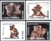 Sao Tome 2017 Koala Bear/ Animals/ Nature/ Wildlife/ Bears 4v set (b4448f)