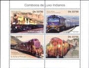 Sao Tome & Principe 2011 Indian Railways/ Trains/ Rail/ Locomotives/ Transport 4v m/s (n13830g)