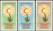 Saudi Arabia 1974 Red Crescent/ Medical/ Health/ Cross/ Welfare/ Nursing/ Flowers/ Animation 3v set (n43550)