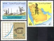 Saudi Arabia 1981 Radio Tower/Satellite Dish Aerial/Telephone/Graph 3v (n41090)
