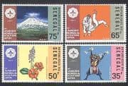Senegal 1971 Scouts / Scouting / Baden-Powell / Mt Fuji / Judo / Drum / Jamboree 4v (n36278)