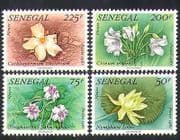 Senegal 1982 Lotus / Lily / Flowers / Plants / Nature / Medical 4v set (n36576)