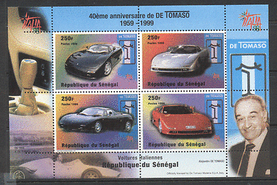 Senegal 1998 Cars 4v sht ref:s2900