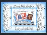 Seychelles 1990 Stamp Exhibition / Stamp-on-Stamp / Birds / Animation 1v m/s (n33045)