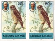 Sierra Leone 1983 African Wood Owl/ Birds/ Nature/ Wildlife/ Owls IMPERFORATE pair (n22061)