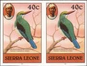 Sierra Leone 1983 Kingfisher / Birds/ Nature/ Wildlife IMPERFORATE pair (n22063)