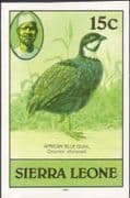 Sierra Leone 1983 Quail/ Birds/ Nature/ Wildlife IMPERFORATE & Print Error 1v (n22058)