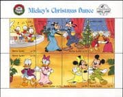 Sierra Leone 1988 Disney/ Christmas/ Mickey/ Dance/ Dancing/ Cartoons/ Animation 8v s-t sht (b437x)