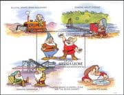 Sierra Leone 1990 Disney/ Dwarfs/ Diamond Mining/ Cartoons/ Animation/ Gems/ Mineral 1v m/s (ad1071)