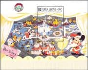 Sierra Leone 1991 Disney/ Mickey/ Christmas Cards/ Train/ Boats/ Cartoons/ Animation 1v m/s (b608e)