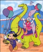 Sierra Leone 1996 Disney/ Circus/ Mickey/ Daisy/ Dinosaur/ Cartoons/ Animation 1v m/s (b6070fa)