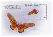 Sierra Leone 1996 Swallowtail/ Butterflies/ insects/ Nature/ Wildlife 1v m/s (b7344)