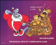 Sierra Leone 1997 Disney/ Christmas/ Aladdin/ Films/ Cinema/ Cartoons 1v m/s (ad1129)