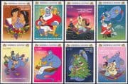 Sierra Leone 1997 Disney/ Christmas/ Aladdin/ Films/ Cinema/ Cartoons/ Animation 8v set (b1138)