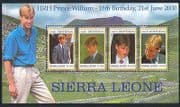 Sierra Leone 2000 Prince William / Royalty / People / Birthday 4v m / s (n33216)