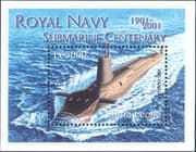 Sierra Leone 2001 Royal Navy 100th/ Submarines/ Boats/ Ships/ Naval 1v m/s (n36122a)