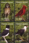 Sierra Leone 2004 Birds/ Owl/ Kingfisher/ Finch/ Caracara/ Nature/ Wildlife 4v set (n46331)