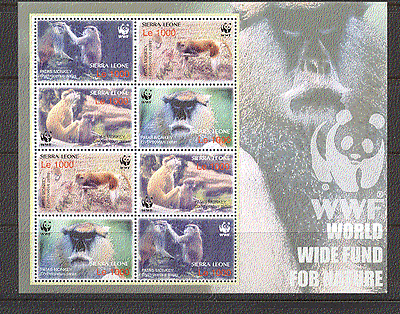 Sierra Leone 2004 WWF / Animals / Nature / Monkeys m / s n16198