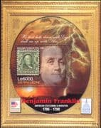 Sierra Leone 2006 Benjamin Franklin/ StampEx/ Stamp-on-Stamp/ S-on-S/ People 1v m/s (n46354b)