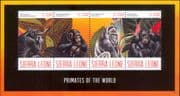 Sierra Leone 2012 Chimpanzees/ Gorilla/ Nature/ Animals/ Wildlife/ Primates 4v m/s (s3470r)