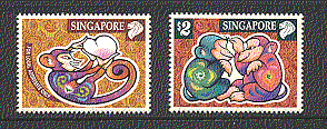 Singapore 2004 YO Monkey / Greetings 2v set (n17660)
