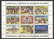Solomons 1983 Christmas / Customs / Dances 9v sht (n21343)