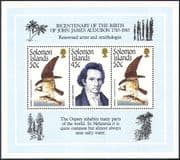 Solomons 1985 Audubon/ Osprey/ Raptors/ Birds/ Nature/ Art/ Paintings 3v m/s (s4190)