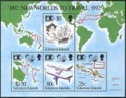 Solomons 1992 Columbus / Ships / Aviation / Maps / Sail / Transport 4v m / s (s4185)