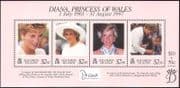 Solomons 1998 Diana, Princess of Wales/ Royalty/ Royal/ People 4v m/s (n18361)