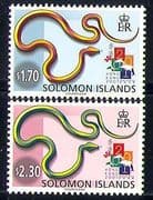 Solomons 2001 Snakes / Reptiles / Nature / StampEx 2v n31059