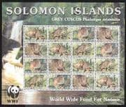 Solomons 2002 WWF / Animal / Cuscus / Waterfall 16v sht b6037