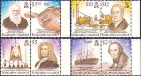 Solomons 2006  Turtle/ Train/ Ship/ Diving/ Darwin/ Halley/ Brunel/ Exploration  8v set  (n15779)