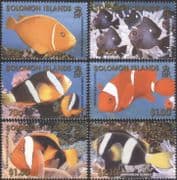 Solomons/Solomon Islands 2001 Clownfish/ Anemonefish/ Reef Fish/ Marine Wildlife/ Sea life/ Nature 6v set (b6481)
