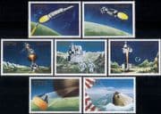 Somalia 1970 Space/ Apollo 11/ Moon Landing/ Astronauts/ Rocket/ Parachutes 7v set (s1070c)