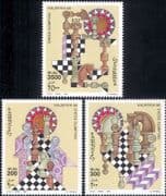 Somalia 199 8 Chess Olympiad/ Board Games/ Sports/ Chessmen/ Pieces 3v set (b5844q)