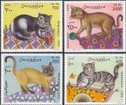 Somalia 1997 Domestic Cats/ Pets/ Animals/ Nature/ Animation 4v set (b5301j)