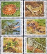 Somalia 1998 Iguana/ Gecko/ Turtle/ Crocodile/ Reptiles/ Animals/ Nature 6v set (b5811)