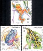 Somalia 2002 Frogs/ Amphibians/ Nature/ Animals/ Wildlife 3v set (b5844p)