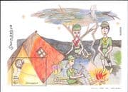 Somalia 2003 Girl Scouts/ Scouting/ Camping/ Camp Fire/ Youth/ People 1v m/s (b5844c)