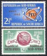 South Africa 1965 ITU-UIT / Radio / Telecomms 2v set n29579