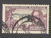 Southern Rhodesia 1935 Waterfall / Animals 1v vfu n25750