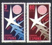 Spain 1958 EXPO / Exhibition / Commerce / Emblem / Animation 2v set (n37350)