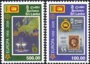 Sri Lanka 2006 Europa Stamps 50th/ S-on-S/ Stamp-onStamp/ Ships/ Maps/ Transport 2v set (n46290)