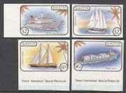 St Kitts 1985 Ships / Boats / Sailing / Nautical / Transport / Commerce 4v set impf n22851
