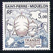 St Pierre & Miquelon 1987 Boat / Yachts / Transat 1v n30686