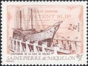 St Pierre & Miquelon 1987 Sailing Ship/ Slipway/ Ships/ Boats/ Transport 1v (n45888)
