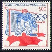 St Pierre & Miquelon 1988 Olympic Games/ Olympics/ Ice Hockey/ Sports 1v (n30729)