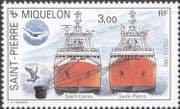 St Pierre & Miquelon 1990 Trawlers/ Ships/ Boats/ Transport/ Fishing Industry/ Commerce/ Business 1v (n30685)
