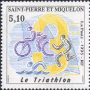 St Pierre & Miquelon 1995 Triathlon/ Cycling/ Sport/ Bikes/ Bicycle/ Games 1v (n30728)