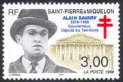 St Pierre & Miquelon 1998 Alain Savary/ Government/ Politicians/ People 1v (n41460)